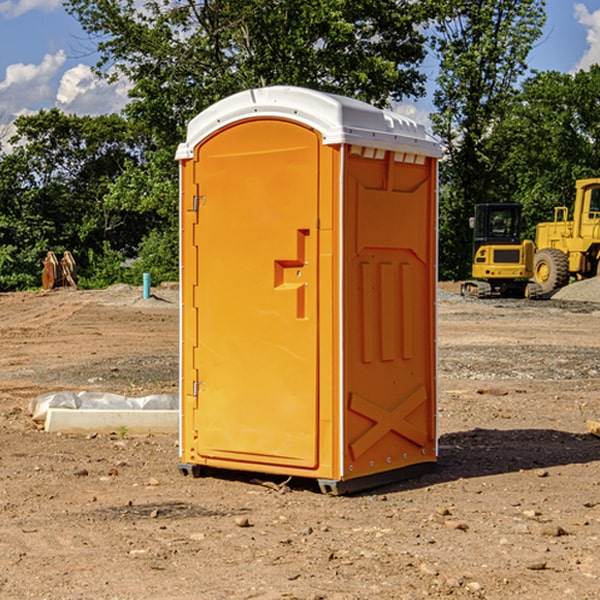 how often are the porta potties cleaned and serviced during a rental period in Hampshire County WV